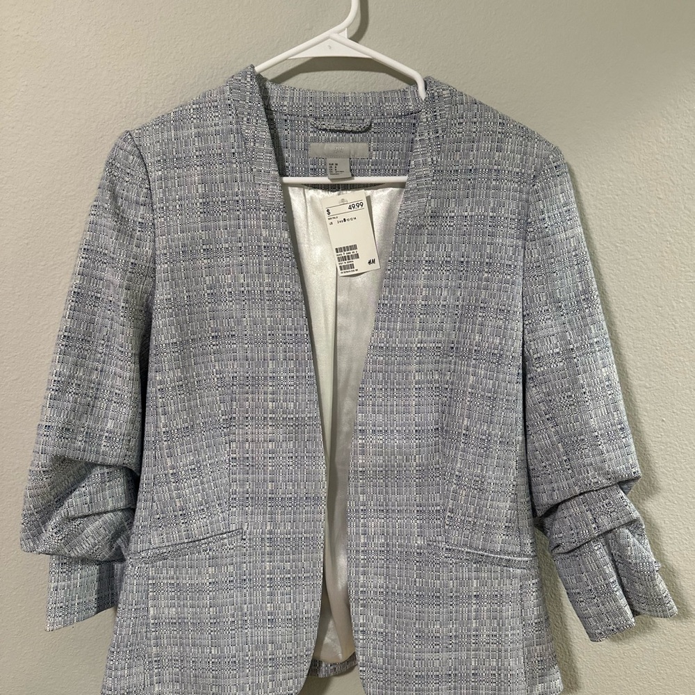 H&M Textured Gray Women's Blazer